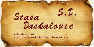 Staša Daskalović vizit kartica